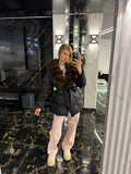 Midi puffer (detachable fur)