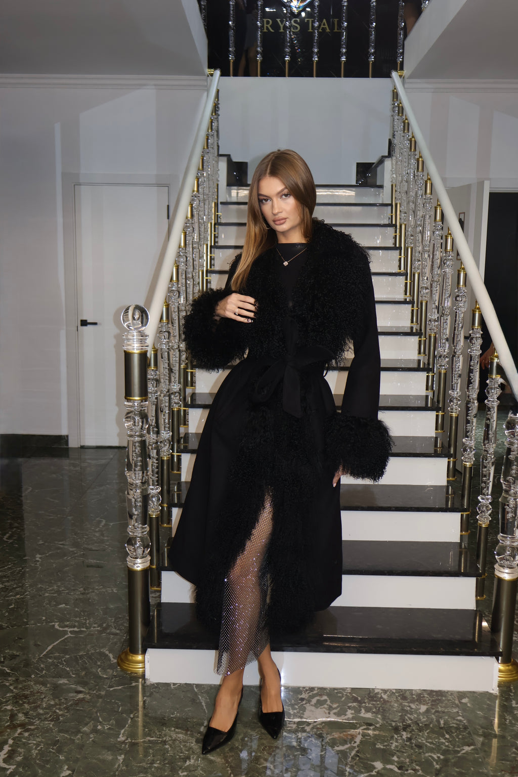Mohair Coat Black cashmere