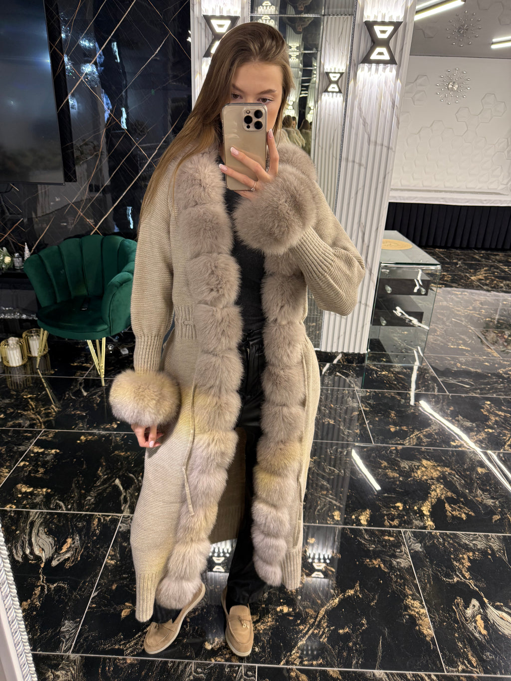 Trikotaj long beige