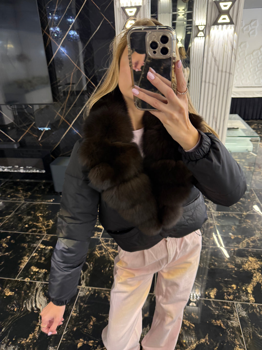 Mini puffer (detachable fur)