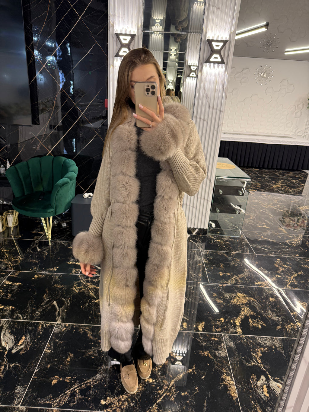 Trikotaj long beige