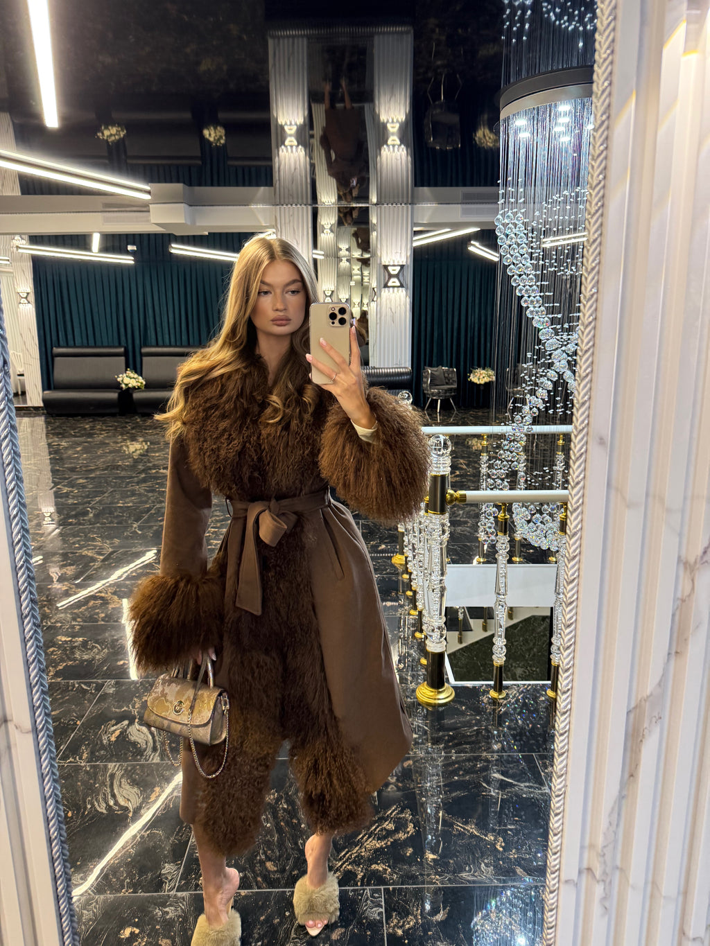 Mohair Coat cafe cashmere