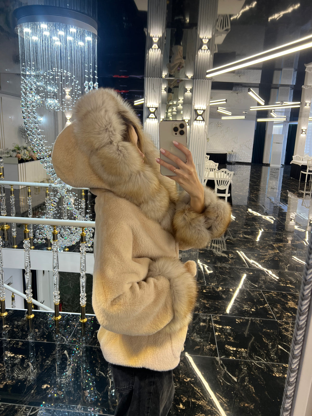 Cute beige alcantara