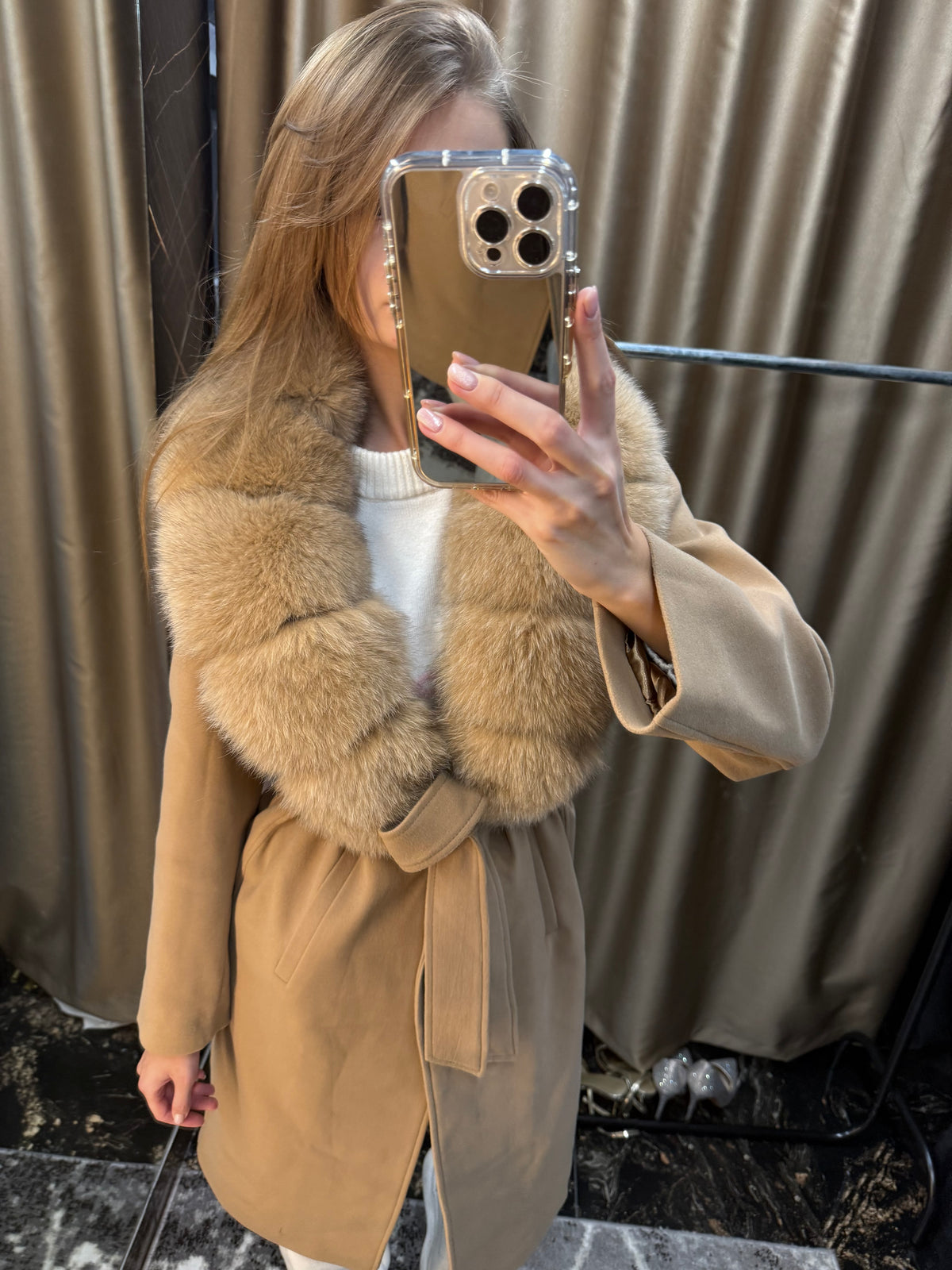 Maxmara cashmere (detachable fur)