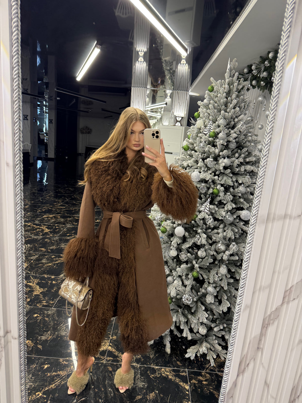 Mohair Coat cafe cashmere