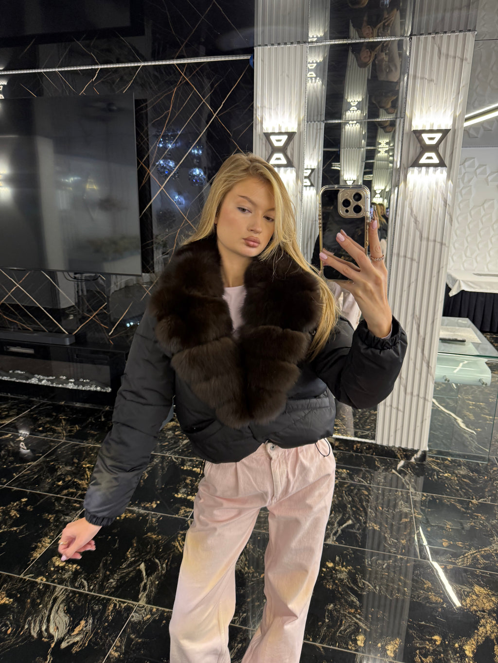 Mini puffer (detachable fur)