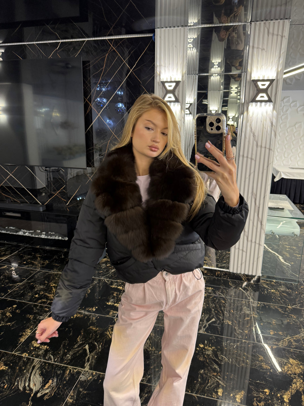 Mini puffer (detachable fur)