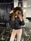 Mini puffer hood (detachable fur)