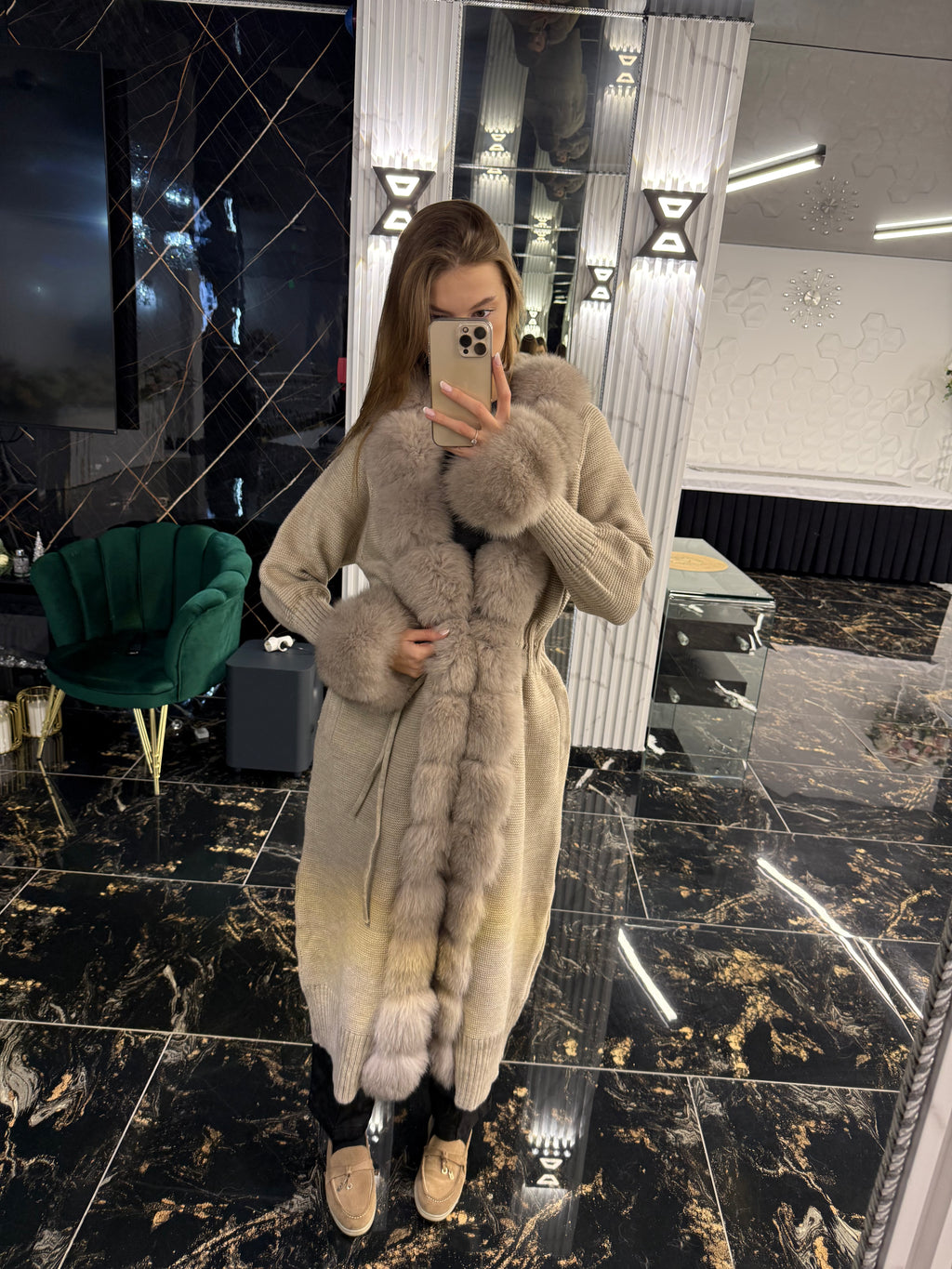 Trikotaj long beige