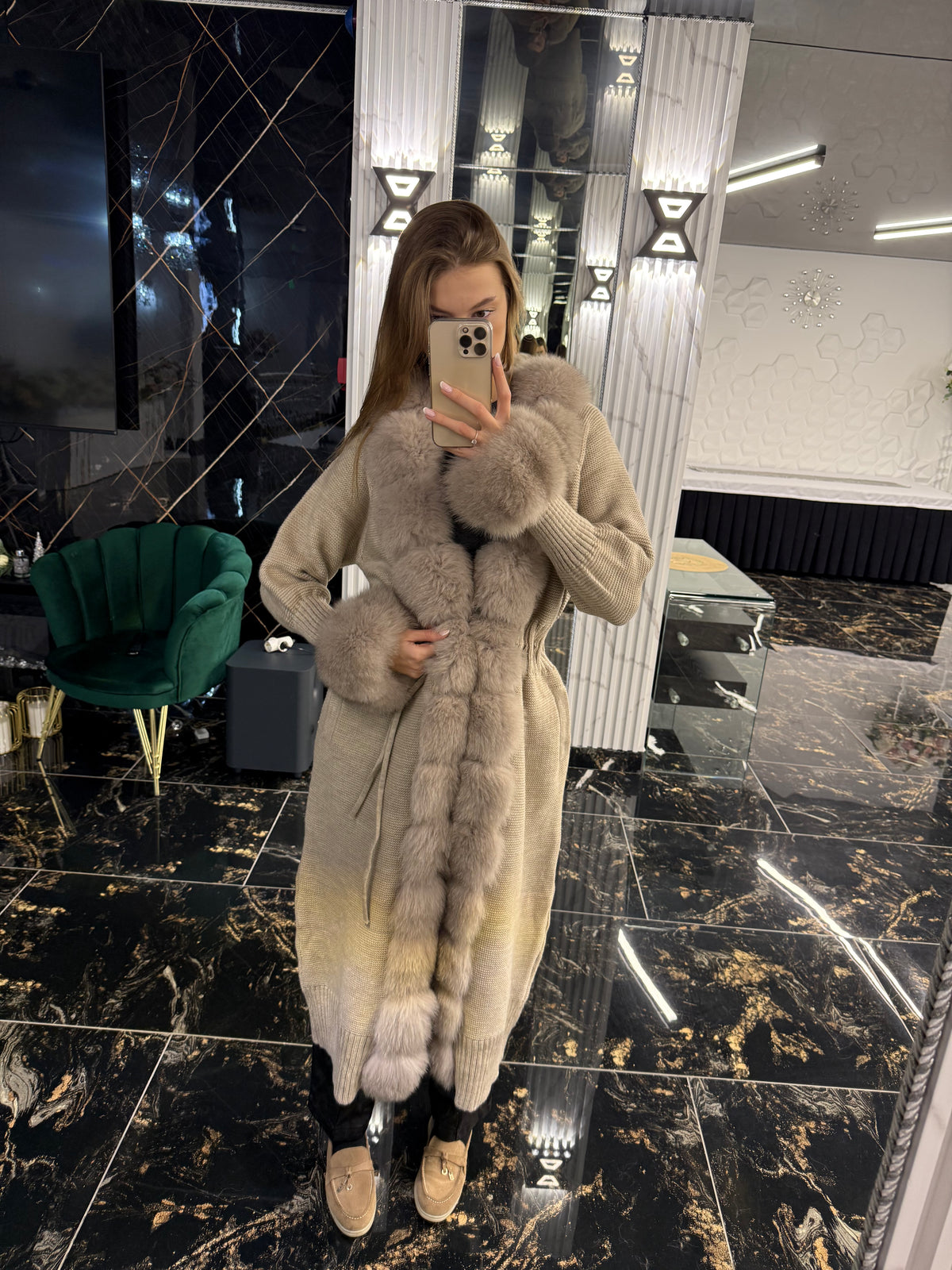 Trikotaj long beige