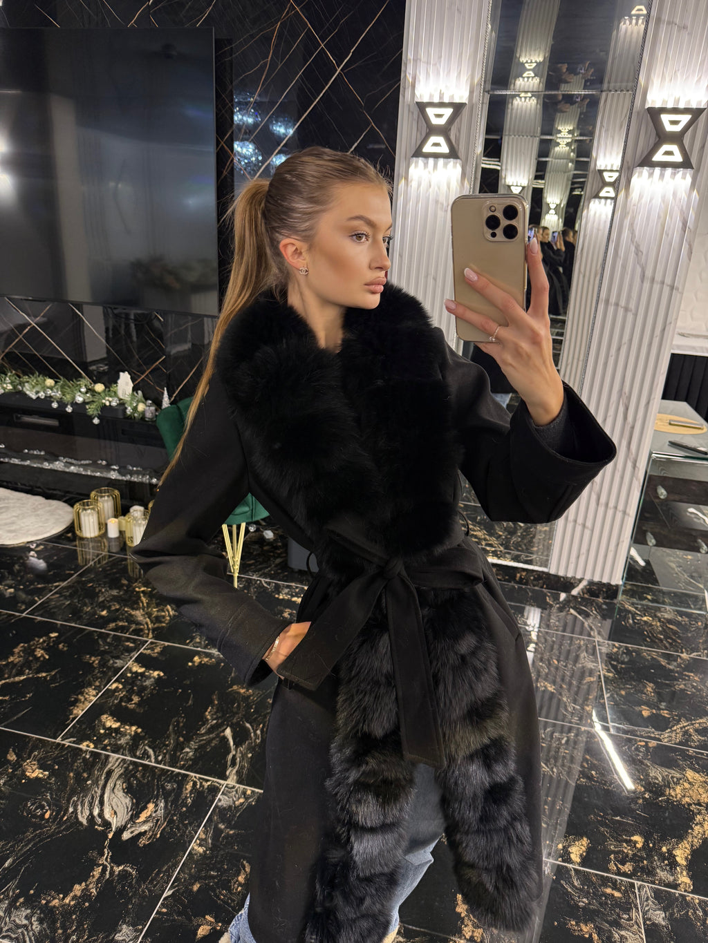 Royal black cashmere