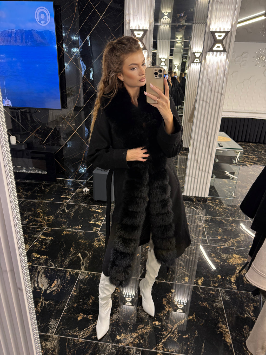 Royal black cashmere