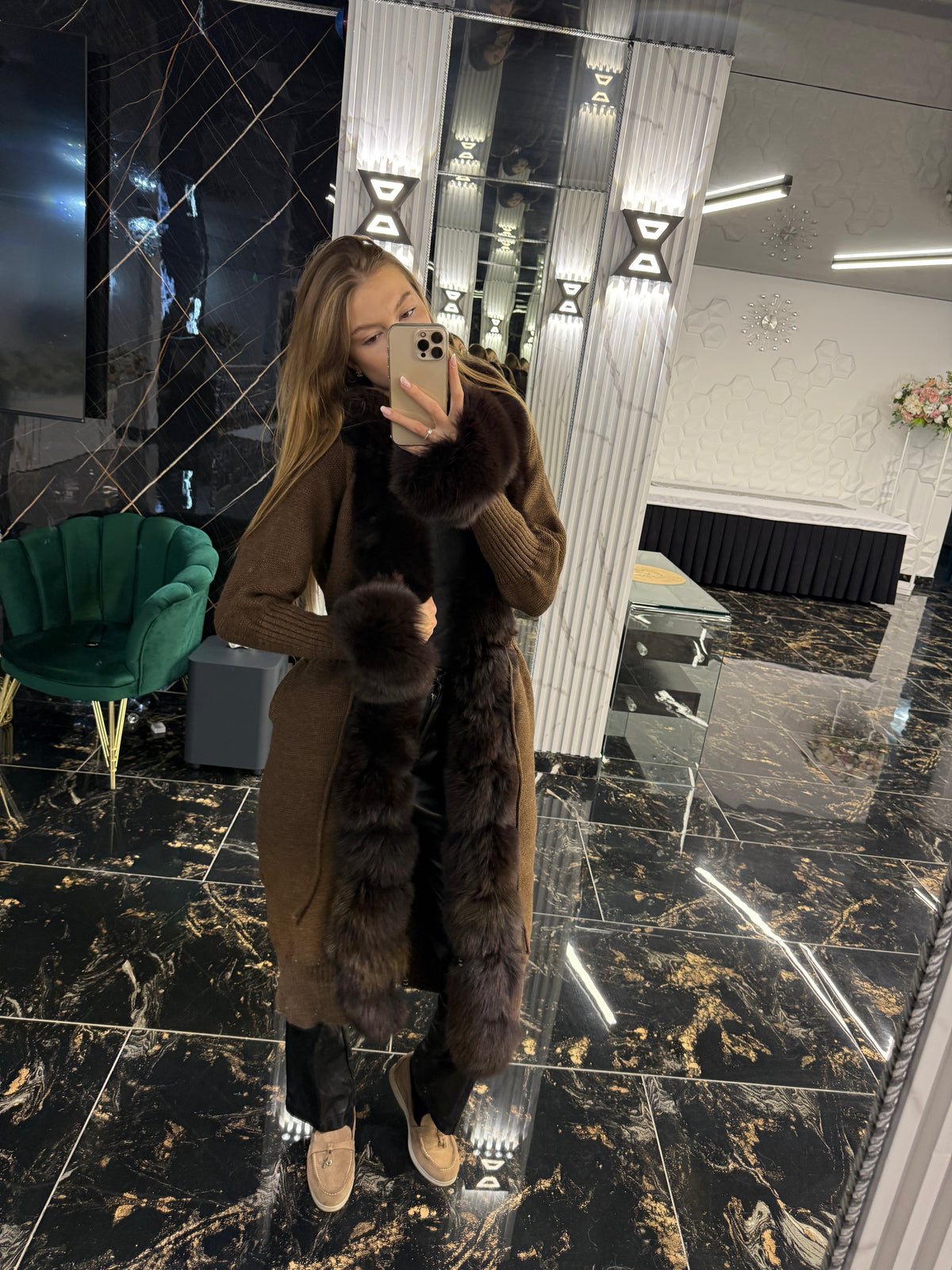 Trikotaj long brown