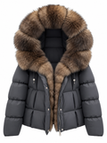 Midi puff hood long