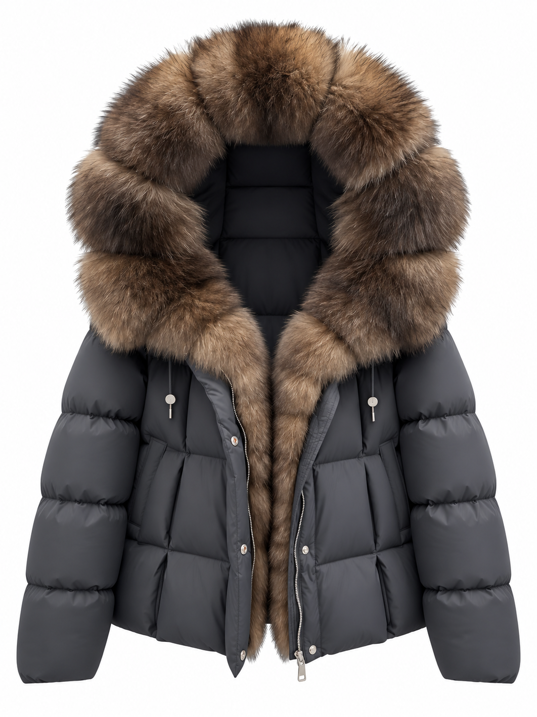 Midi puff hood long
