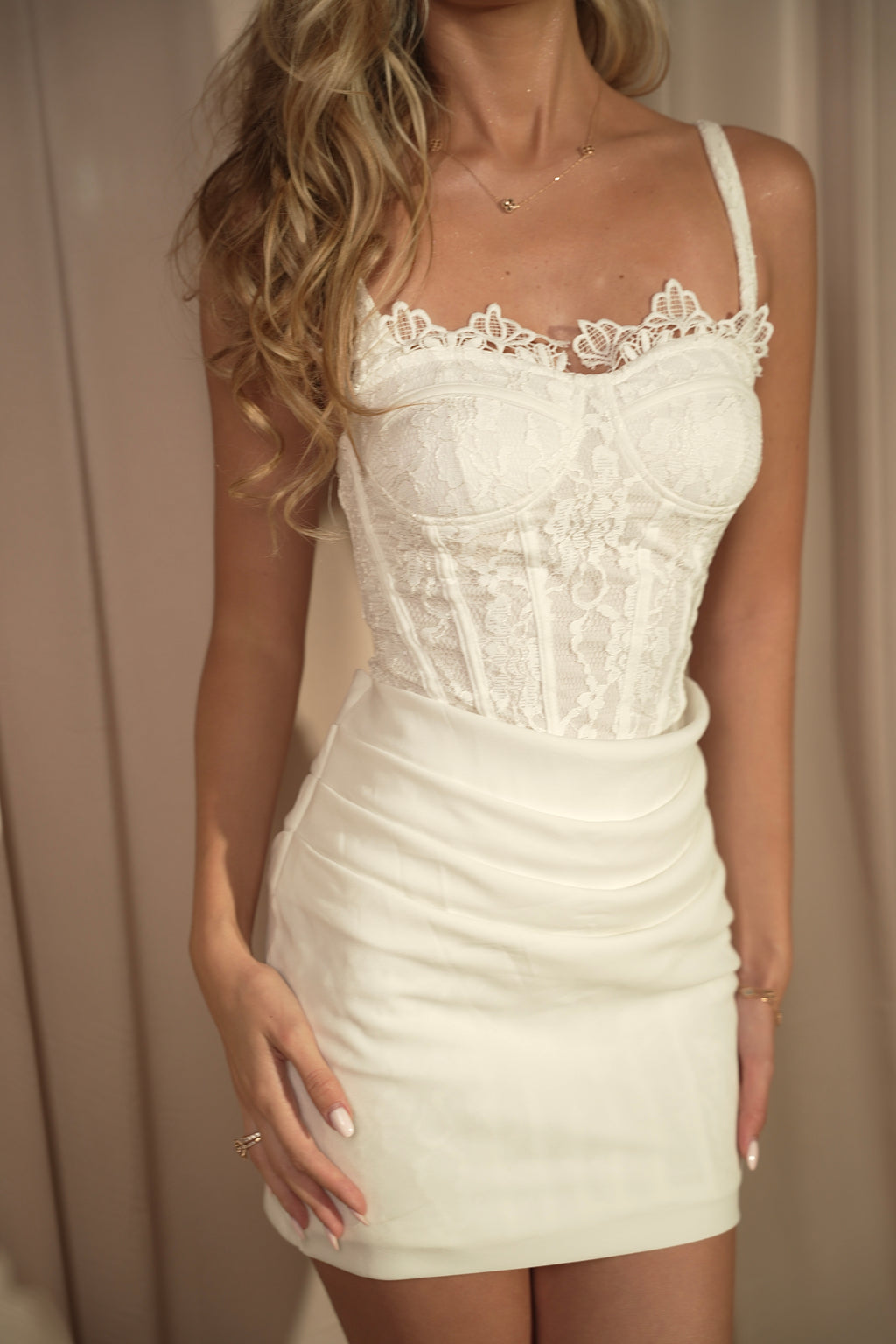 Lace mini dress