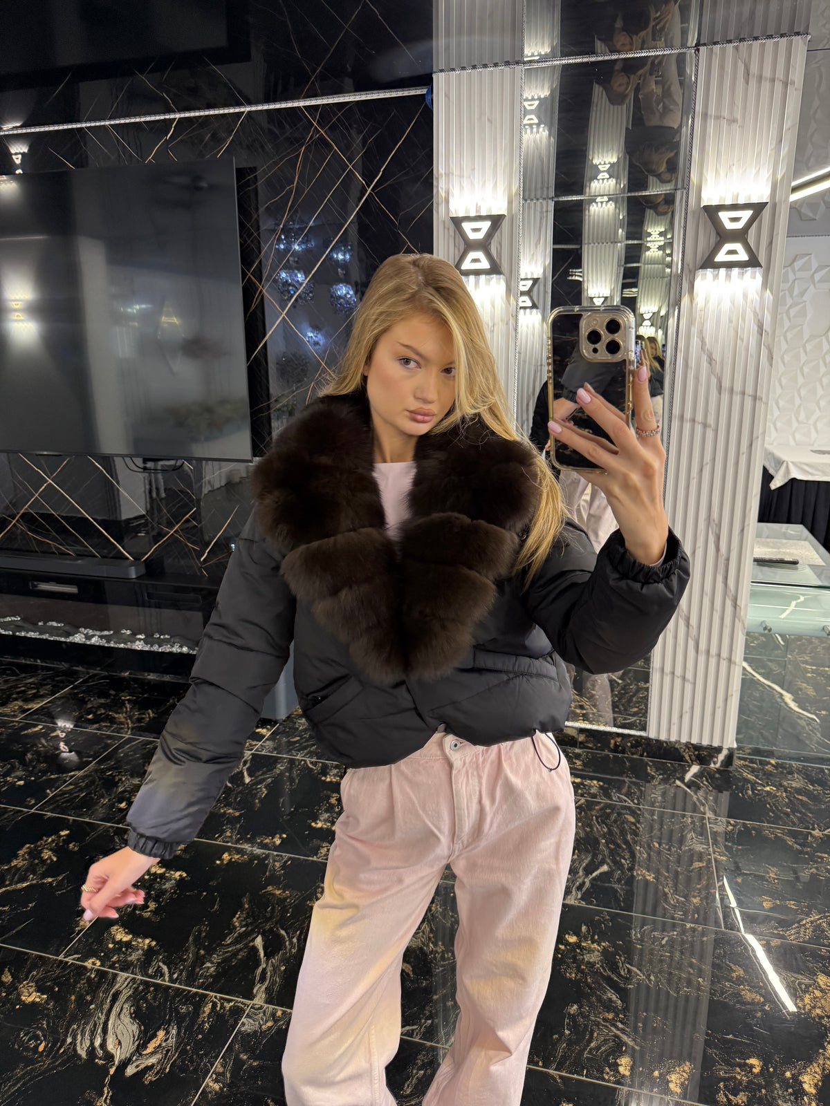 Mini puffer (detachable fur)