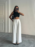 Pantaloni baggy (alb,negru)